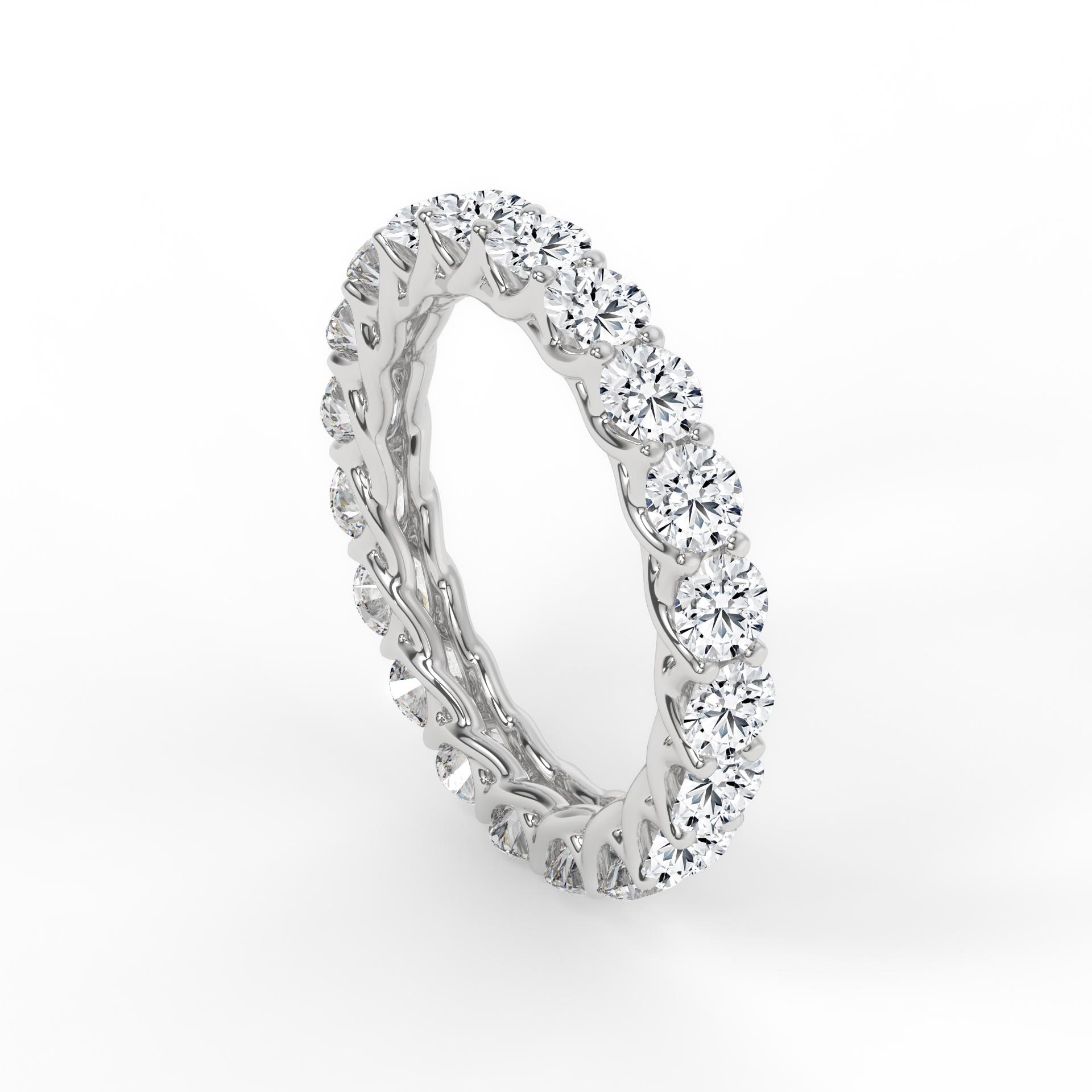 Meadow Round Crisscross Diamond Eternity Ring