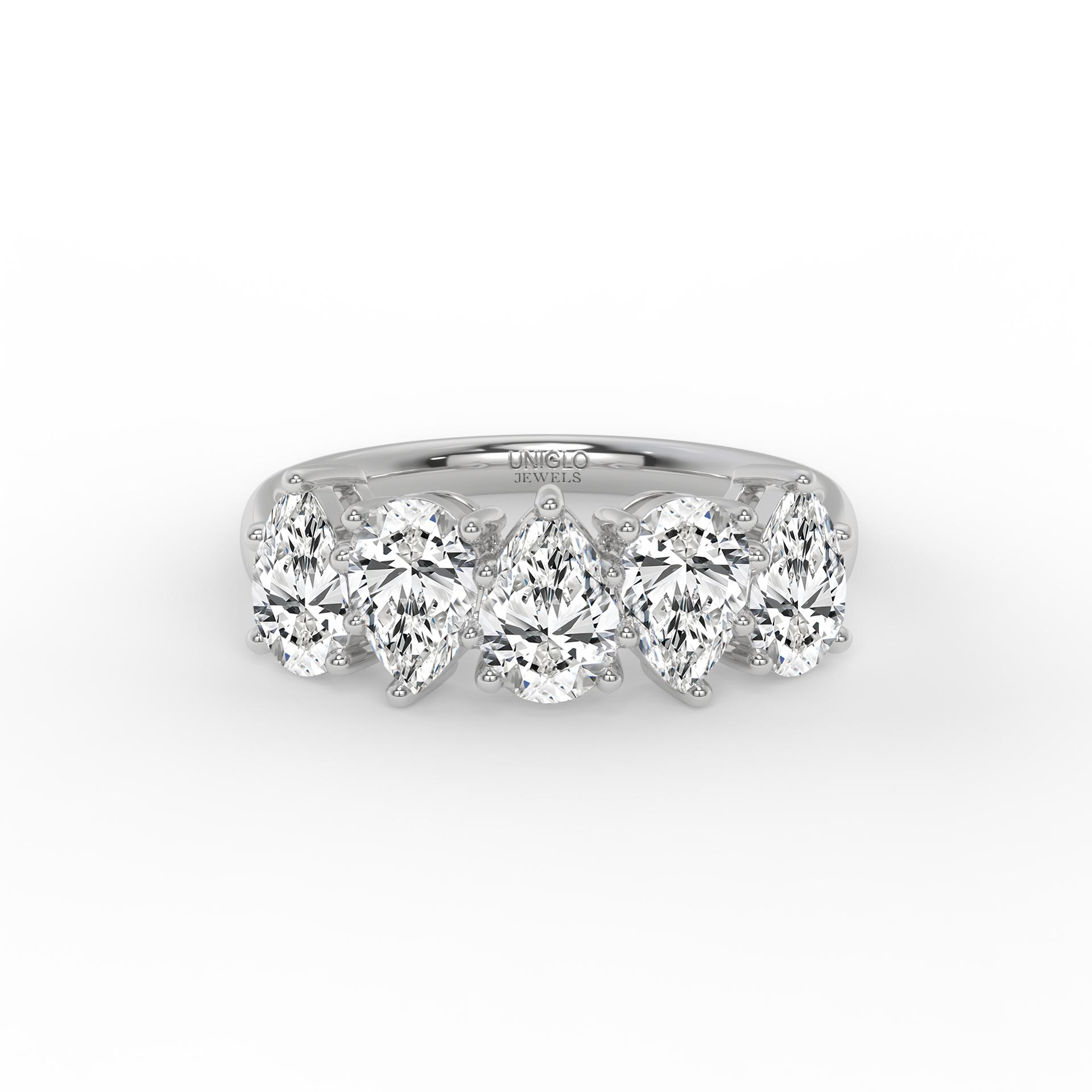 Blakely Pear Diamond Anniversary Band