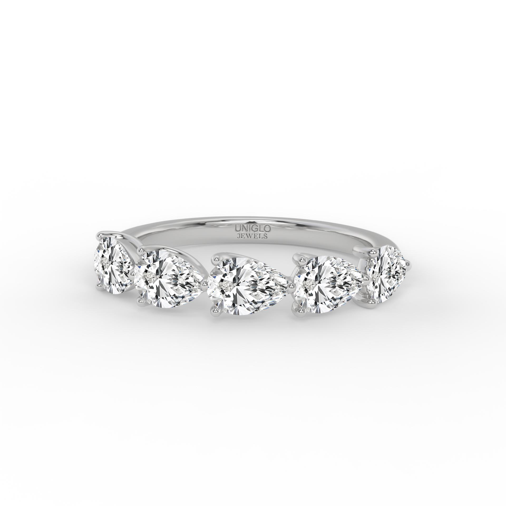 Penelope Pear Diamond Anniversary Band