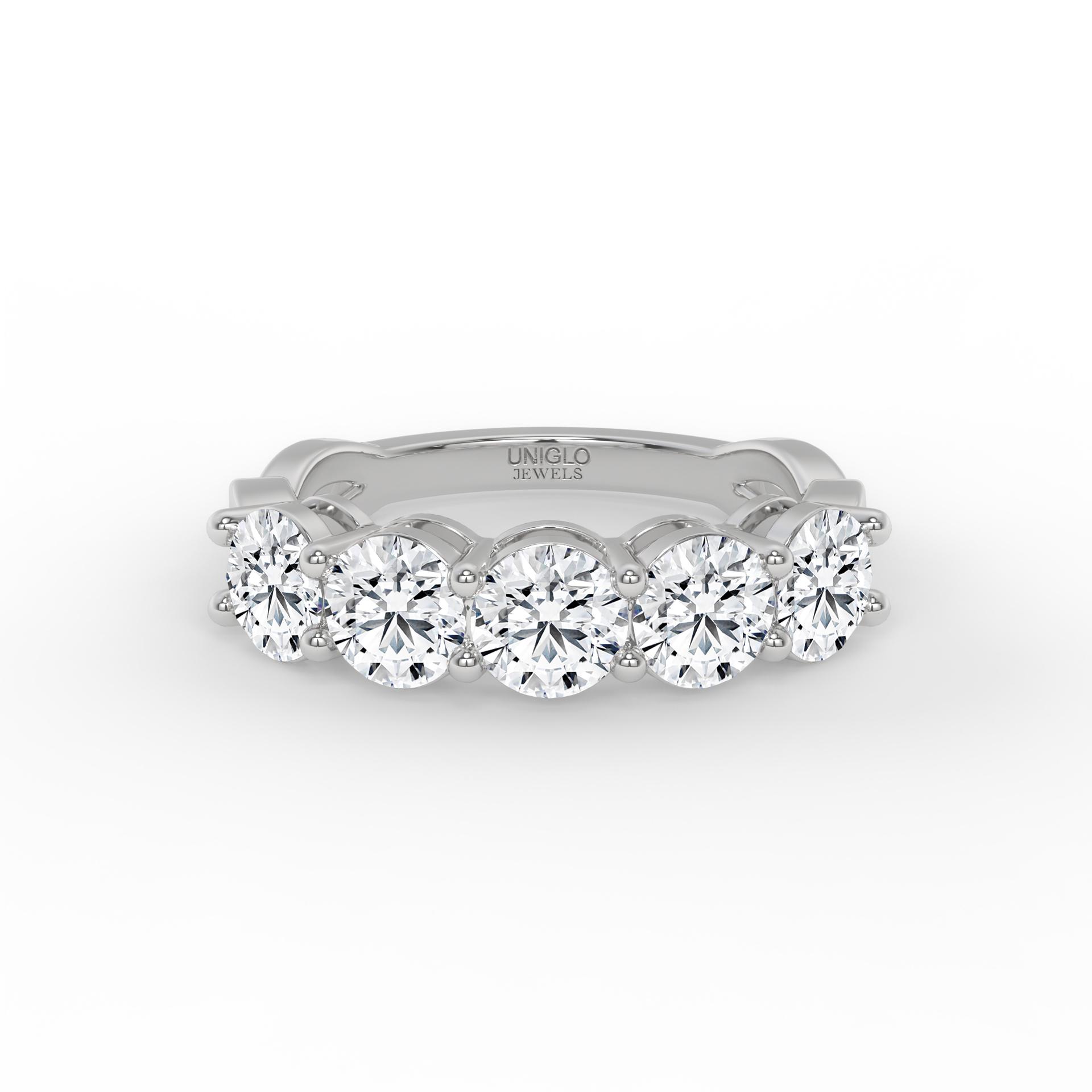 Noella Round Diamond Anniversary Band