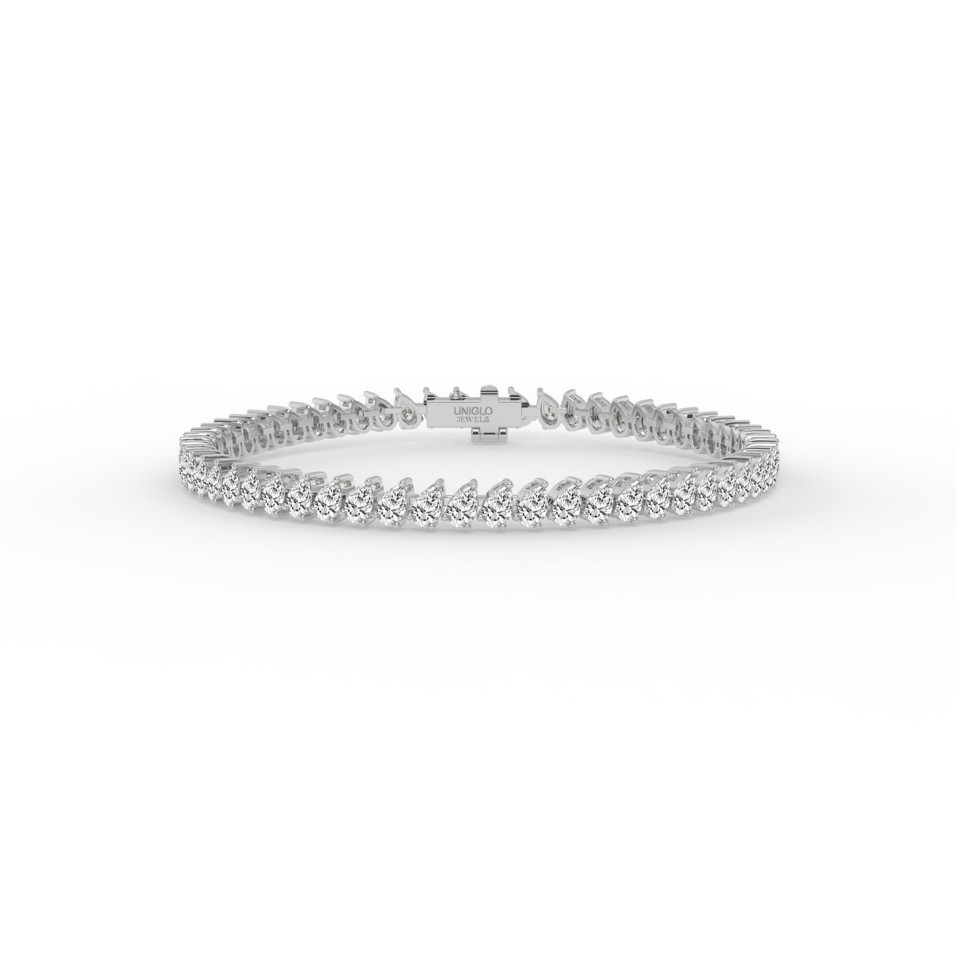 Lilac Pear Diamond Tennis Bracelet