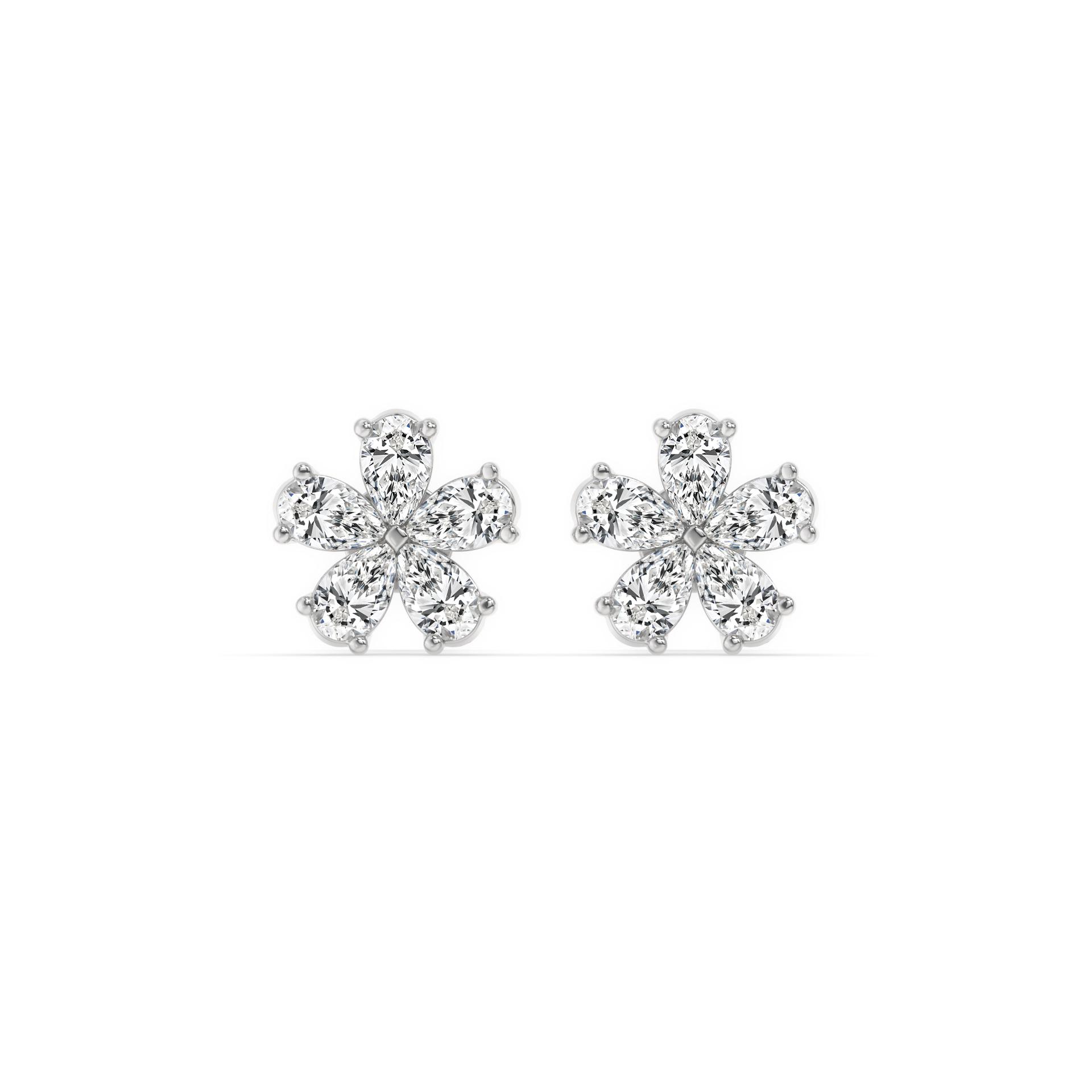 Daisy Flower Fashion Diamond Stud Earrings