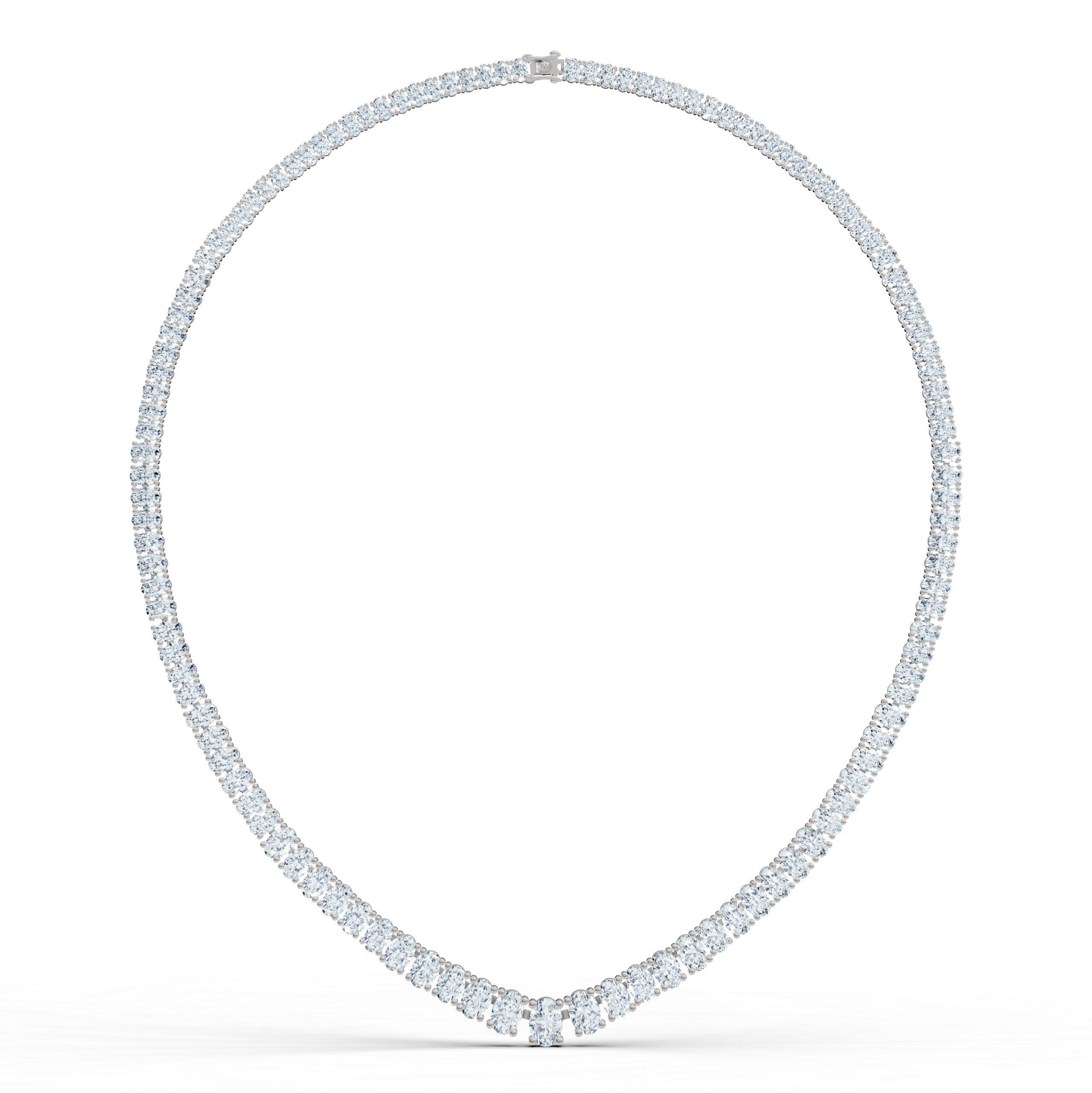 Oval Diamond Gradual Necklace