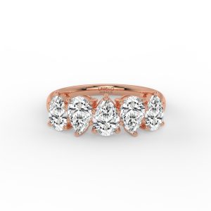 Blakely Pear Diamond Anniversary Band