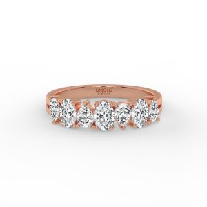 Elara Oval and Pear Diamond Anniversary Band