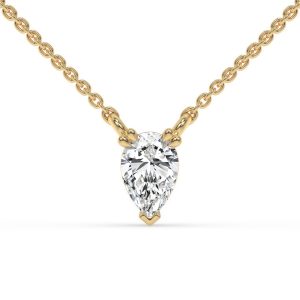Fiona Pear Diamond Solitaire Necklace?