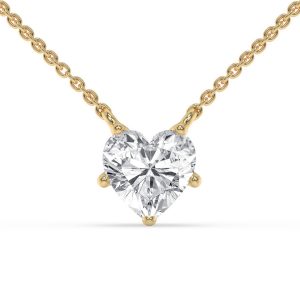 Amalia Heart Diamond Solitaire Necklace