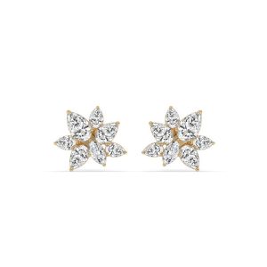 Cosmos Flower Fashion Diamond Stud Earrings