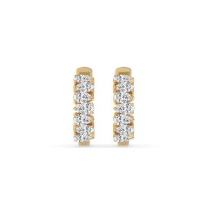 Eudora Pear Diamond Hoop Earrings