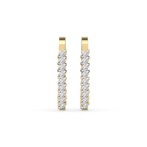 April Marquise Diamond Hoop Earrings