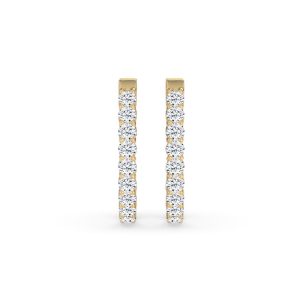 Isla Round Diamond Hoop Earrings