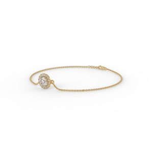 Isabella Round Halo Fashion Bracelet