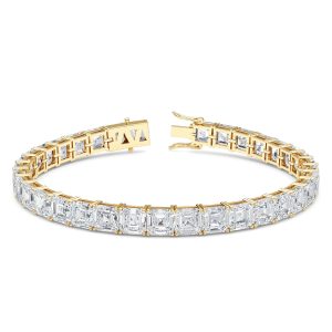 Asscher-Cut Diamond Tennis Bracelet