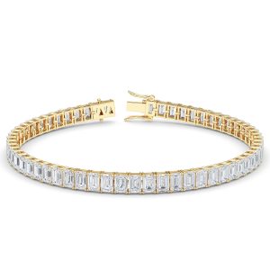 Emerald-Cut Diamond Tennis Bracelet (North-South)