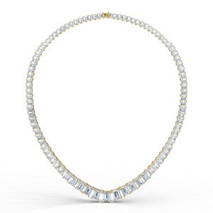 Emerald Diamond Gradual Necklace