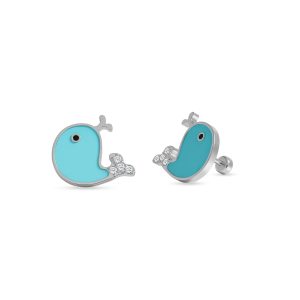Whale Stud Earrings