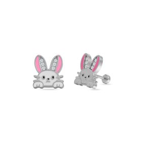 Peeking Rabbit Stud Earrings