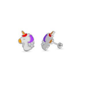 Unicorn Head Stud Earrings