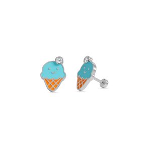Smiley Ice Cream Stud Earrings