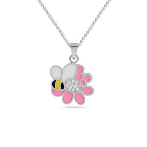 Bee Flower Pendant Necklace