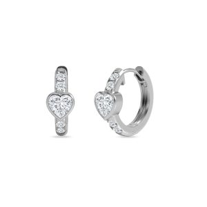 Heart Petal Flower Stud Earrings