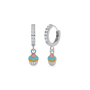 Heart Solitaire Huggie Earrings