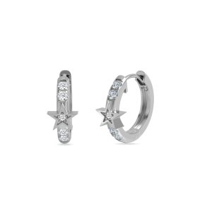 Butterfly Charm Huggie Earrings