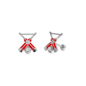 Cricket Bat & Ball Stud Earrings