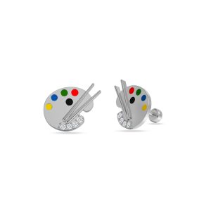 Artist Palette Stud Earrings